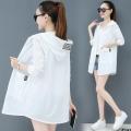 Sun Protection Korean Sun Protection UV 2024 Mid-Length Clothing Women's Thin Loose-Clothes Anti-New plus Size Coat Summer. 