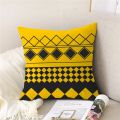 door stopper rubber Geometric Yellow Pillowcase for Sofa Decorative Cushion Cover DIY Printed Pillow Cover Home Decor 45x45cm Chair Car Cushions. 