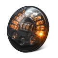 Jeep Wrangler 97-18 7-inch 85W LED Headlamp Upgrade - black. 