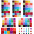 1 Box 6/8mm 24 Colors/Lot Imitation Jade Glass Round Bead for Bracelet Necklace DIY Jewelry Making. 