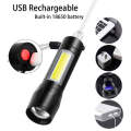 Mini LED Touch Light / Rechargeable Tourch Light / Touch light LED Flashlight 100 Meter / Camping Light Full Metal Body 3 Modes Rechargeable Battery Waterproof Zoomable Flashlight Torch / USB Charge Toch Light / Small LED Toch Light Rechargeable. 