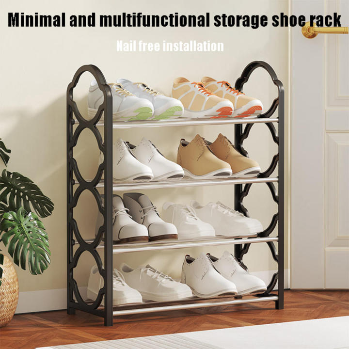 41.5%20*%20.5%20*%2054.5cm%20Shoe%20storage%20rack%20Stylish%20and%20elegant%20PP+Steel%20pipe%20Black/White/Pink%20Dustproof%20shoe%20hanger%20Multi-layer%20shoe%20cabinet%20for%20Home%20organization%20Apartment%20entryway%20Small%20spaces%20Shoe%20lovers%20-%20Image%205