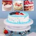 Cake Decorating Turning Table Plastic Cake Plate Turntable Rotating Anti-skid Round Cake Stand Cake Decorating Rotary Table Kitchen DIY Pan Baking Tool Cake Icing Turntable Rotating Stand -Multi Colour Cake Icing Turntable Rotating Stand - Multi Colour H. 