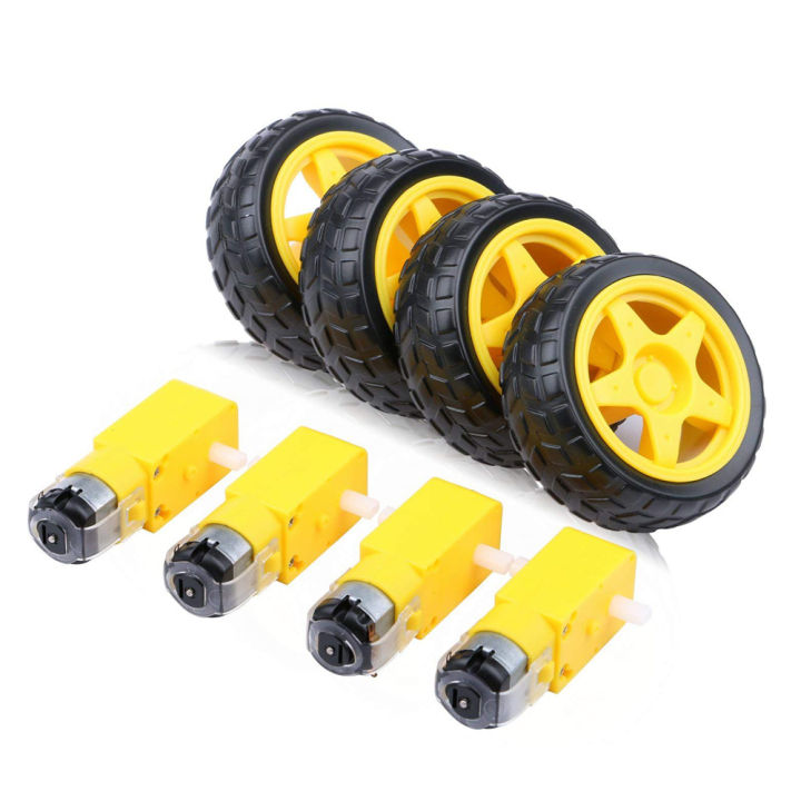 Gear Motors and Wheels for Arduino Robot Car| Remote car Project