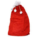 Christmas Large Santa Claus Bags with Drawstring Cord Velvet Santa's Present Sack Bags for Xmas Present Toys Xmas Decoration 1PC. 