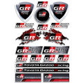【Miga Plaza】Toyota Sticker GR GAZOO Racing Decal GR Sports Cover Automobile Central Control Instrument Decoration Motorcycle Helmet Modification Accessories For Yaris Supra 86 RAV4 Vitz Camry Reiz Crown Corolla. 
