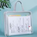 New PET Document Storage Pouch 13 Layer Transparent Transparent File Bag Thickened Portable Data Storage Bag School Office Supplies. 