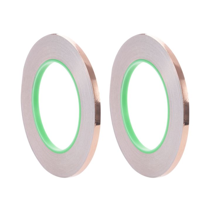 2X Copper Foil Tape with Conductive Adhesive (6mm x 33Meters) Daraz.lk