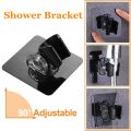 Creative Adjustable Self-adhesive Shower Head Holder for Kitchen Wall-Mounted Punch Free Stand Bracket Practical Bathroom Accessories. 