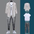 Men's Casual Sports Suit Men's Suit Matching Handsome Trendy Summer2023New Fashion Boys' Clothes. 