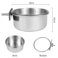 Pet Stainless Steel Food Water Bowl Bird Feeder Crate Cage AU 10/12/14cm Parrot. 