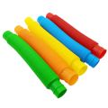 6 Pcs Pop Tubes Sensory Fidget Toy for Kids & Adults - Telescopic Bellows Pull Stretch & Shape for Stress Relief, Autism, ADHD & Anxiety - Multi-Color Popping Pipes by ZinZen. 