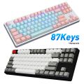 87Pcs/Set Key Caps Color Light-proof Keyboard Keycaps Replacement Cap. 