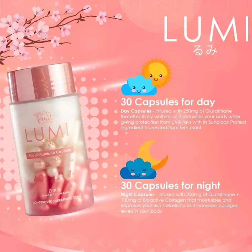 LUMI 24H GLUTATHIONE 60 CAPSULES / Tablets Whitening Skin Protection & Increase Body Collagen provide powerful antioxidant support | Daraz.lk LUMI 24H GLUTATHIONE 60 CAPSULES / Tablets Whitening Skin Protection & Increase Body Collagen provide powerful antioxidant support | Daraz.lk
