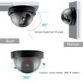 Smart Indoor/Outdoor Dummy Surveillance Camera Home Dome Waterproof Fake CCTV Security Camera with Flashing Red LED Lights. 