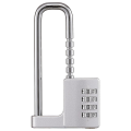 1 PCS Combination Padlock Stainless Steel Gym Locker Lock Code Long Adjustable Shackle Lock For School,Gym Silver. 