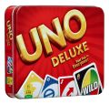 Uno Deluxe Card Game in Metal Box. 