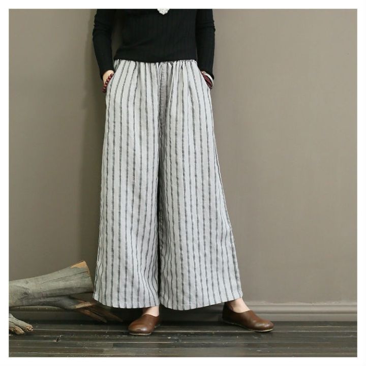 Yfashion%20Women%20Cotton%20Trendy%20Striped%20Wide%20Leg%20Pants%20Cotton%20Linen%20Loose%20Large%20Size%20Casual%20Trousers%20Straight%20Breathable%20Pants%20-%20Image%208