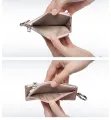 Smart King New Zipper Card Holders for Men and Women Genuine Cow Leather Multifunction Coin Purse. 