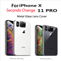 【Duoupa Store】For iPhone X XS MAX XR Seconds Change 11 PRO for iPhone 11Pro MAX Lens Sticker Modified Camera Cover Alloy 10. 