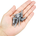 160 Pcs Metal Self Drive Anchor Plasterboard Dowels with Screws 4.5 x 35mm for Single-Layer and Double-Clad Plasterboar. 
