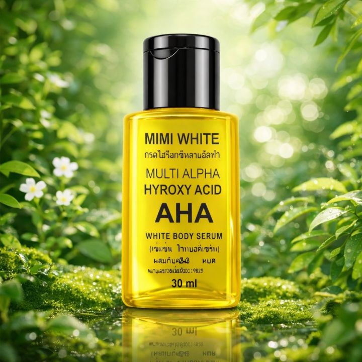 MIMI%20WHITE%20AHA%20White%20Body%20Serum%2030ml%20%7C%20Multi%20Alpha%20Hydroxy%20Acid%20Brightening%20&%20Smooth%20Skin%20Formula%20-%20Image%203
