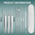 8PCS Blackhead Remover Kit, Comedone Pimple Extractor Tool Acne Removal Kit Acne Needle Blemish Remover Set for Blackhead, Whitehead Popping with Case. 