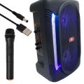 Wireless portable Bluetooth KTS-1329 speaker 13 inch with led colorful light karaoke Video function speaker FREE WIRELESS MICROPHONE AND REMOTE. 