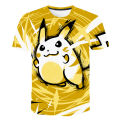 Pokemon Pikachu Mewtwo 3D Summer Fashion Cartoon T-shirt Anime Pokémon Hip-Hop Casual Children Short Sleeves Boys And Girls. 