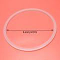 NANLIY Silicone gasket Sealing ring for pressure cooker 22 cm inner diameter, 2 pieces, transparent. 