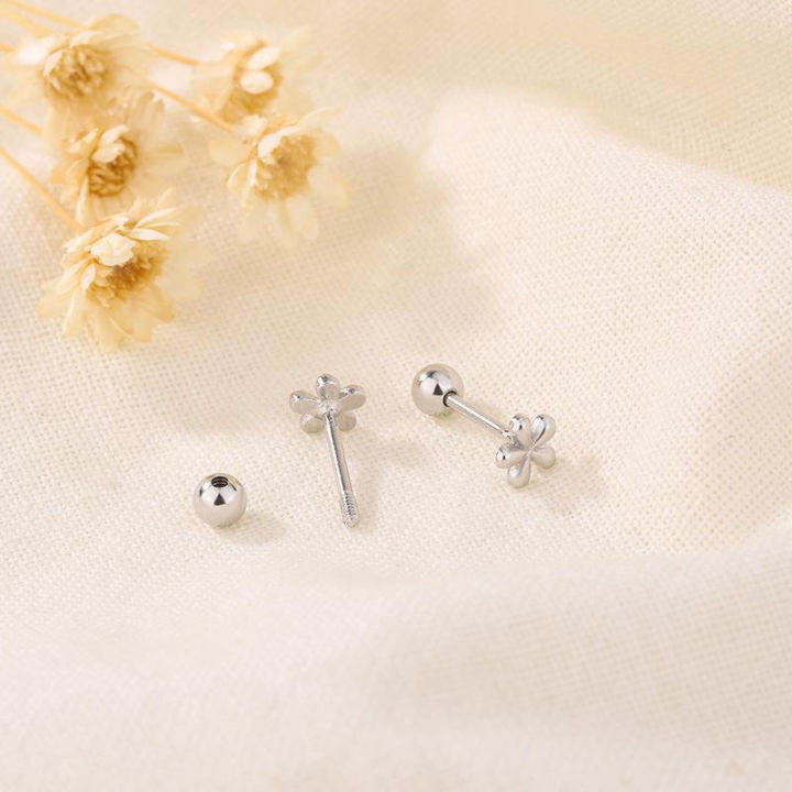 1Pair%20Gold%20Simple%20Earrings%20Silver%20Mini%20Small%20Flowers%20Ear%20Stud%20Piercing%20Jewelry%20ANLAN%20-%20Image%204