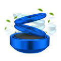 Air Freshener HIGH DURABLE METAL Double Ring Solar powered Dashboard Ornament Spinning Double Ring Perfume Diffuser for car Aromatherapy Car interior decoration- Red. 