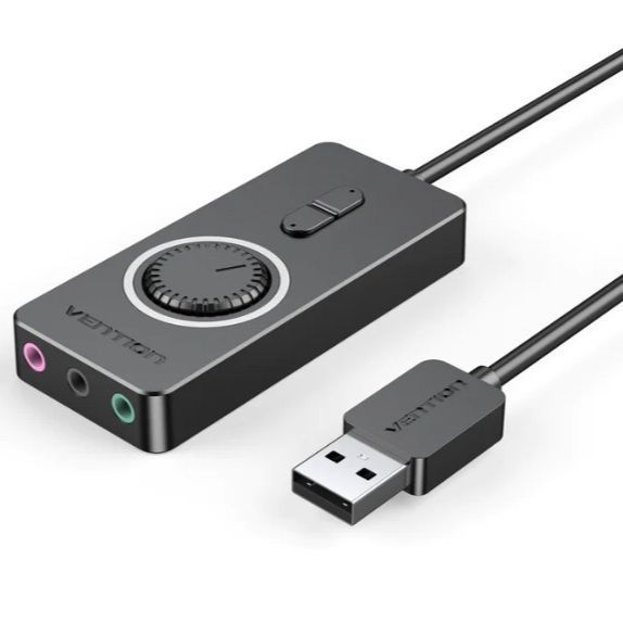 Vention USB External Sound Card USB to 3.5mm Audio Adapter USB to Earphone Microphone for Macbook Computer Laptop PS4 Sound Card