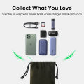 UGREEN Phone Pouch Bag for Mobile Phone Accessories Portable Waterproof Drawstring Protection Earphone Cable Bag-Large size. 