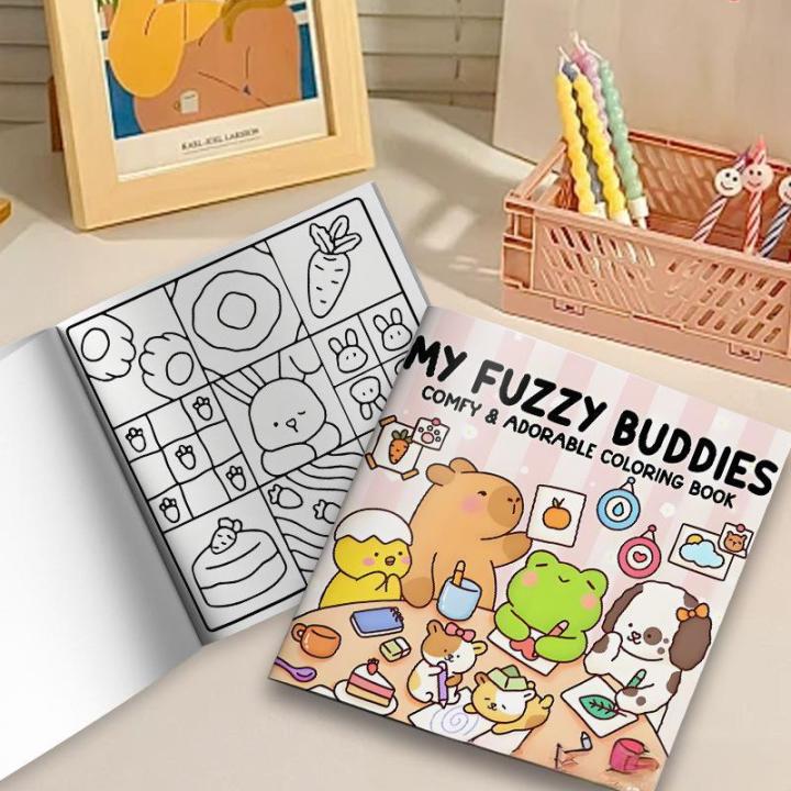 My%20Fuzzy%20Buddies%20Coloring%20Book%20For%20Adults%20And%20Teens%20Featuring%20Cute%20Animal%20Life%20Stories%20Plush%20Friends%20Coloring%20Book%20-%20Image%202
