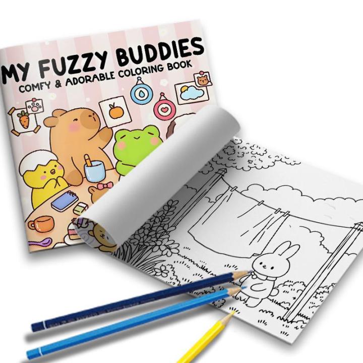 My%20Fuzzy%20Buddies%20Coloring%20Book%20For%20Adults%20And%20Teens%20Featuring%20Cute%20Animal%20Life%20Stories%20Plush%20Friends%20Coloring%20Book%20-%20Image%205