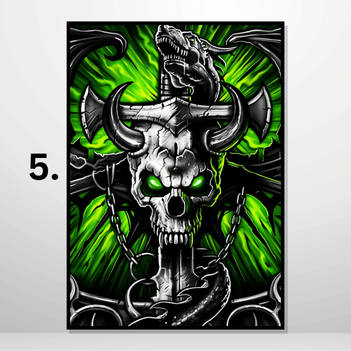 A3/A4%20Size%20Framed%20Wall%20posters%20Skull%20Aesthetic%20Retro%20Wall%20posters%20wall%20decorations%20-%20Image%208