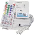 SP611E Bluetooth Controller with Dual Signal Output Ports for LED Pixel Strip /3 Keys Button/IR 38Key Remote Control/Built-in Mic for WS2812B WS2811. 