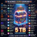5TB Ultimate Mega Design Bundle - Photoshop, Premiere Pro, Illustrator Templates, Video Assets, eBooks & Courses (Instant Delivery). 