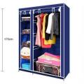 2 Door Storage Wardrobe Foldable and Movable Cloth/Fabric Wardrobe with Zip Up Collapsible Cupboard. 