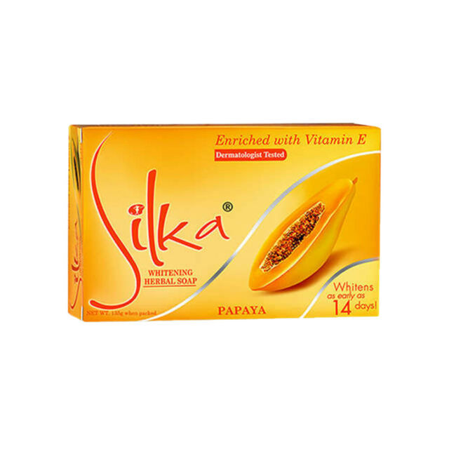 Silka Herbal Soap Whitening_ Papaya 135g #DD