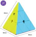 Pyramid Cube 3x3 High Speed Stickerless Triangle Puzzle - Multicolour. 