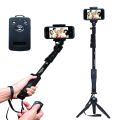 YT-1288 Bluetooth Selfie Stick With Action Camera and Digital Camera & Tripod. 