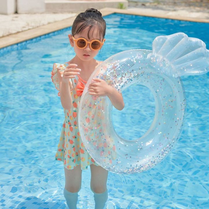 Clear Inflatable Swim Tube Raft PVC Material Baby Swimming Ring with ...