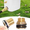 SuperRide Secure Water Tank Connector Brass Water Tank Connector 1/2 Female Npt 3/4 Male Ght Durable Bulkhead Fitting for Rain Barrels Water Towers Includes Rubber Rings Buyers' Choice Durable Water Tank. 