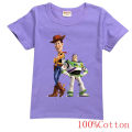 Kids 2-15y Toy Story T-shirts Disney cartoon woodprint Short Sleeve T shirt Boys Girls cotton tops tee shirts children clothes. 