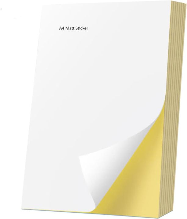 A0 Sticker Paper Sticker Paper Matte / A4 Size / Blank Sticker Paper / Inkjet Sticker ...