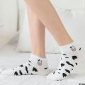 Thin Summer ins Low-Cut Women's Black and White Cute Stripes Socks Top Short Socks Trendy Japanese Mickey Cartoon Low. 