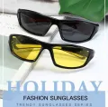 Sport sunglasses for men and women UV400 protection lens stylish driving and riding shades. 