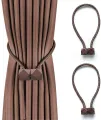 Magnet Curtain Tiebacks Drapery Holdbacks Binding Tie Band for Living Room Decoration, Medium, No Tools Or Assembly Required. 